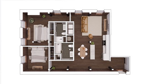A2.1 Floor Plan at The Mill at Prattville, Alabama